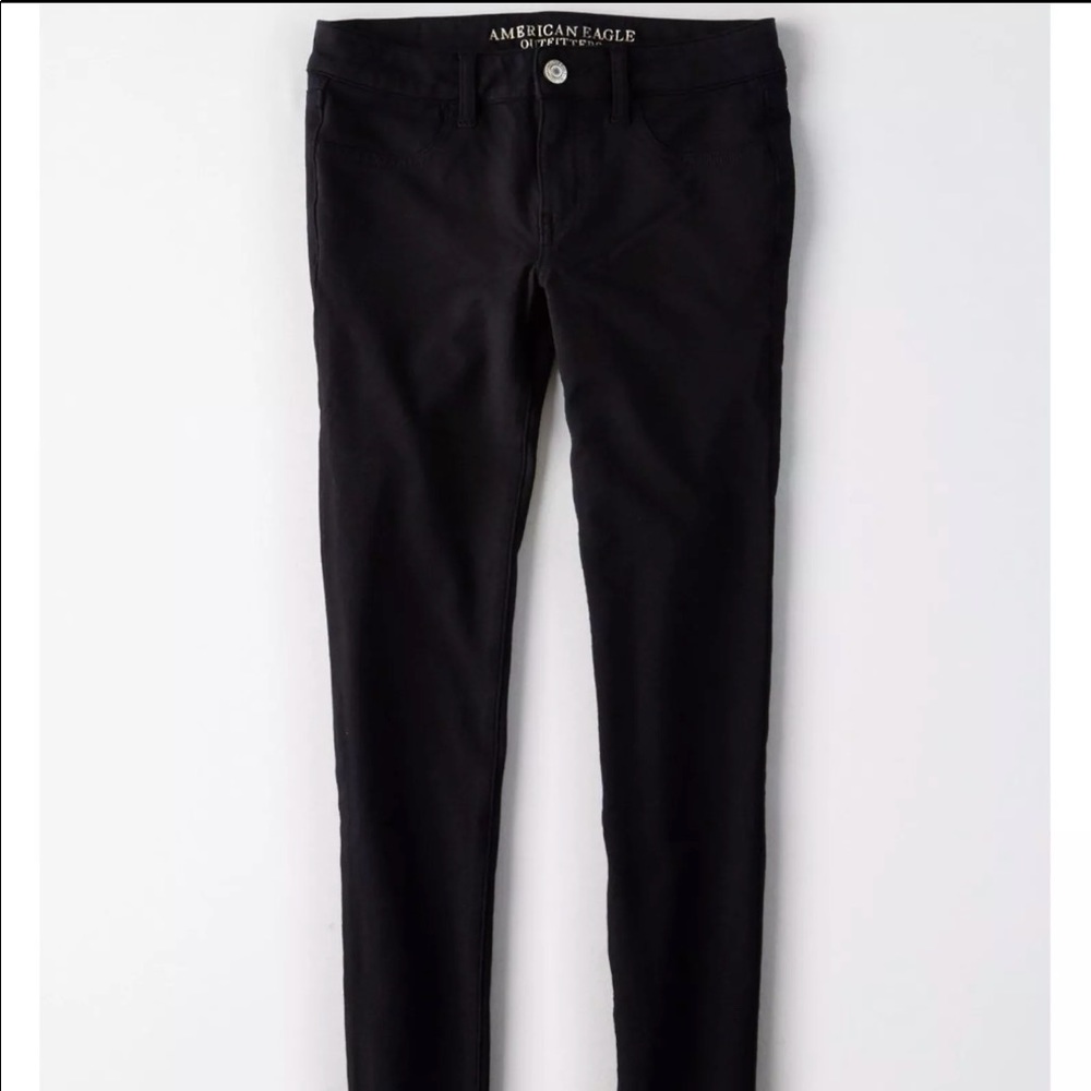 American eagle super super stretch black jeans
